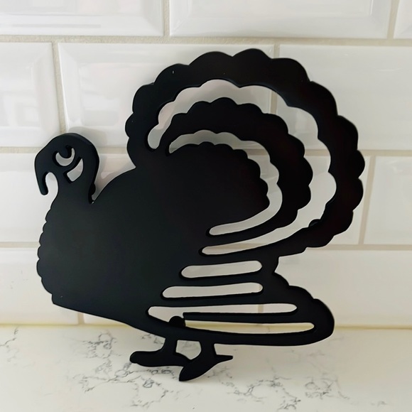 Crate&Barrel Bronze Turkey Trivet - Picture 7 of 12
